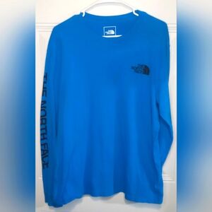 North Face Blue Large Long Sleeve Shirt